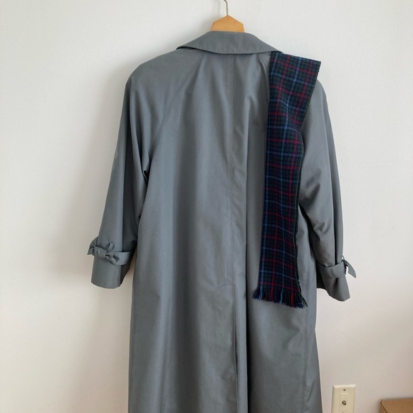 London Towne Women’s Bluish Gray trench w/removable lining & scarf.3x Host Pick🎉 - Picture 12 of 12